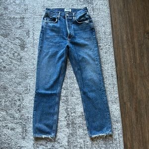 AGOLDE Riley high rise straight crop jeans
